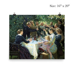 Hip, Hip, Hurrah! Artists Festival at Skagen by P.S. Krøyer, 1888 poster 2