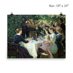 Hip, Hip, Hurrah! Artists Festival at Skagen by P.S. Krøyer, 1888 poster 5