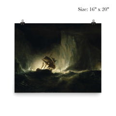 HMS 'Erebus' Passing Through the Chain of Bergs by Richard Brydges Beechey, 1842 poster 2