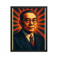 Ho Feng Shan framed print on a plain backdrop in size 16"x20".