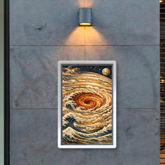 Hokusai style Great Red Spot on Jupiter poster 2