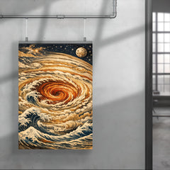 Hokusai style Great Red Spot on Jupiter poster 4