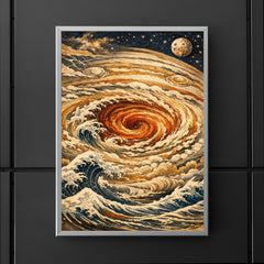 Hokusai style Great Red Spot on Jupiter poster 5