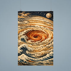 Hokusai style Great Red Spot on Jupiter poster 9