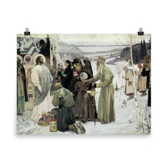Holy Rus by Mikhail Nesterov, 1906 poster on a plain backdrop in size 8"x10".