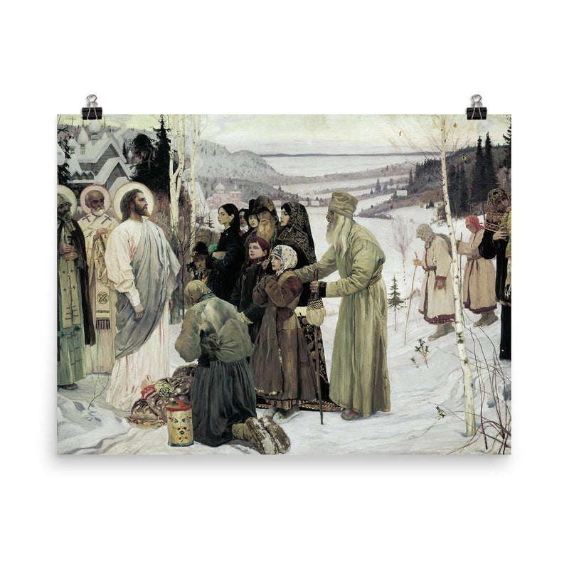 Holy Rus by Mikhail Nesterov, 1906 poster on a plain backdrop in size 8