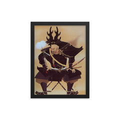 Honda Tadakatsu framed print on a plain backdrop in size 12"x16".