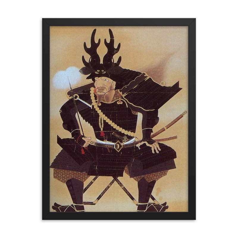 Honda Tadakatsu framed print on a plain backdrop in size 18