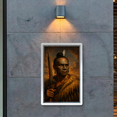 Hongi Hika with moko and musket poster 2