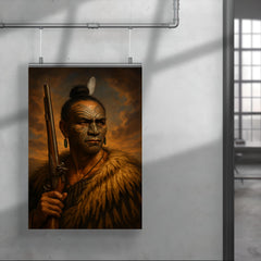 Hongi Hika with moko and musket poster 4