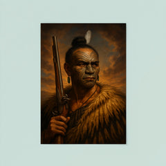 Hongi Hika with moko and musket poster 8