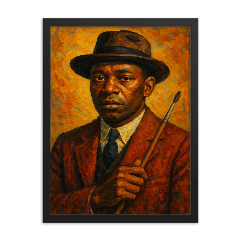 Horace Pippin framed print on a plain backdrop in size 18