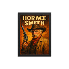 Horace Smith framed print on a plain backdrop in size 12"x16".