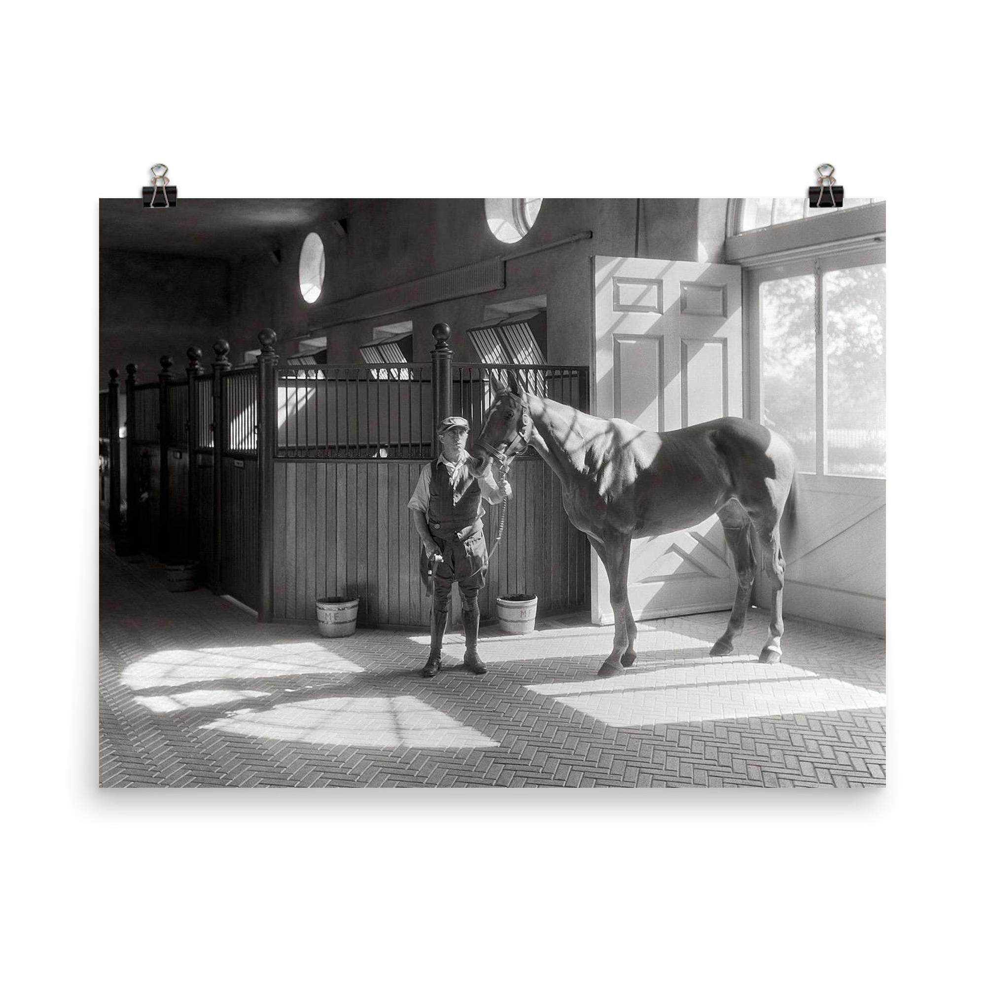 Horse Stable 1933 Vintage Polo Stables Long Island NY Wall Art Poster ...