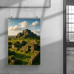 Hound Tor Tors and Ruins Dartmoor England poster 4