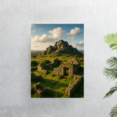 Hound Tor Tors and Ruins Dartmoor England poster 7