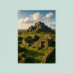 Hound Tor Tors and Ruins Dartmoor England poster 8
