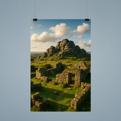 Hound Tor Tors and Ruins Dartmoor England poster 9