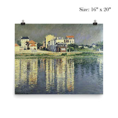 Houses Mirrored in the Seine at Argenteuil by Gustave Caillebotte, 1889 poster 2