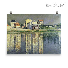 Houses Mirrored in the Seine at Argenteuil by Gustave Caillebotte, 1889 poster 5