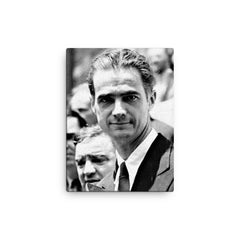 Howard Hughes canvas print on a plain backdrop in size 12"x16".