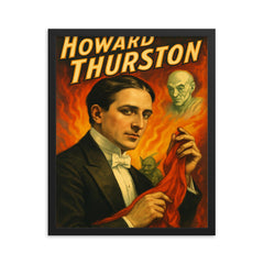 Howard Thurston framed print on a plain backdrop in size 16"x20".