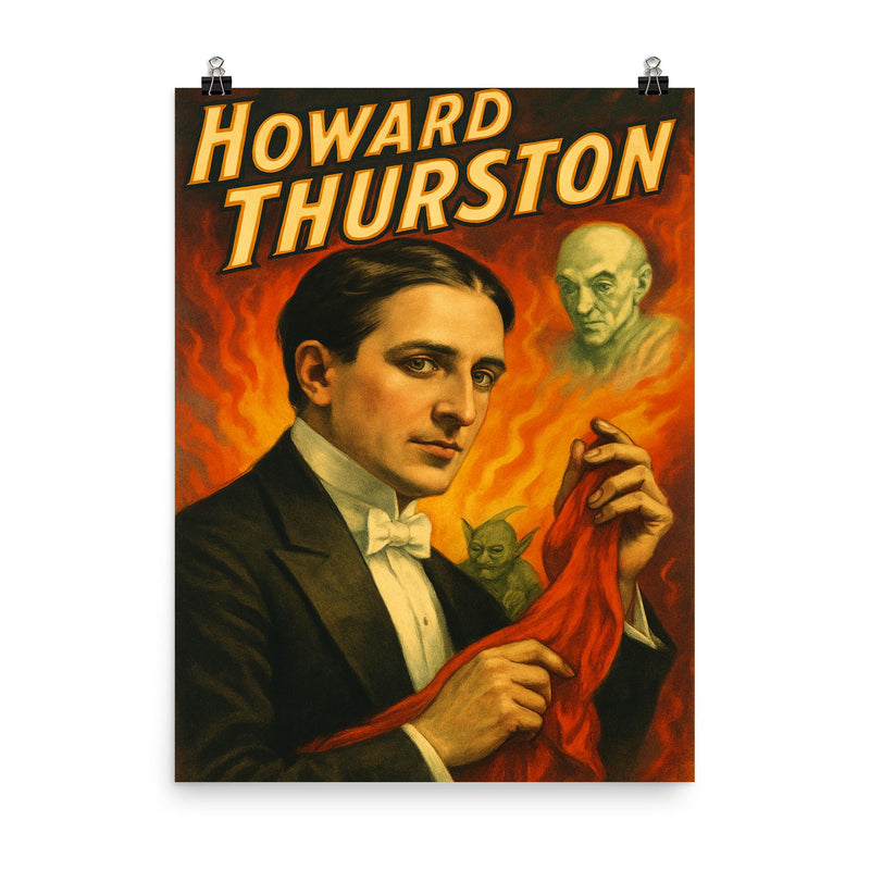 Howard Thurston poster on a plain backdrop in size 8