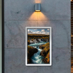 Hraunfossar and Barnafoss Iceland poster 2