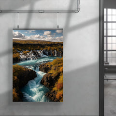 Hraunfossar and Barnafoss Iceland poster 4