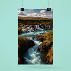 Hraunfossar and Barnafoss Iceland poster 6