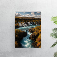 Hraunfossar and Barnafoss Iceland poster 7