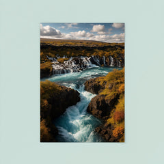 Hraunfossar and Barnafoss Iceland poster 8