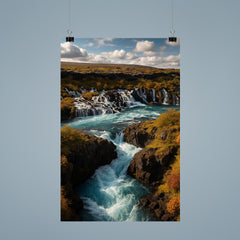 Hraunfossar and Barnafoss Iceland poster 9