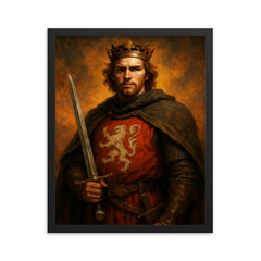 Hugh Despenser the Younger framed print on a plain backdrop in size 16"x20".