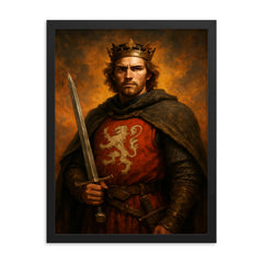 Hugh Despenser the Younger framed print on a plain backdrop in size 18"x24".
