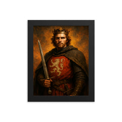 Hugh Despenser the Younger framed print on a plain backdrop in size 8"x10".