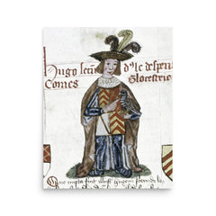 Hugh Despenser the Younger poster on a plain backdrop in size 16"x20".