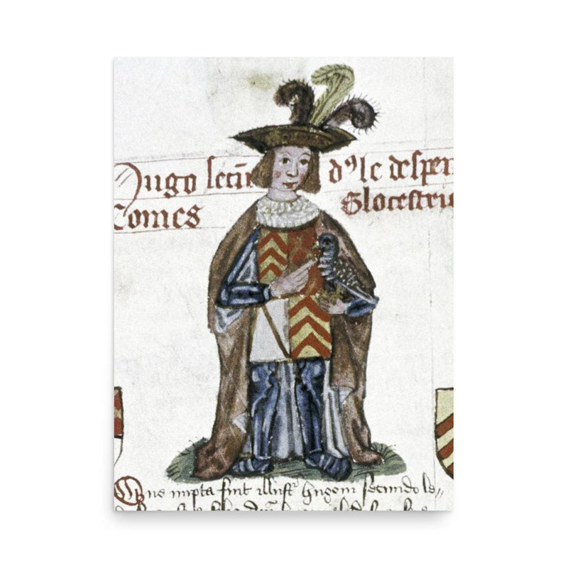 Hugh Despenser the Younger poster on a plain backdrop in size 18