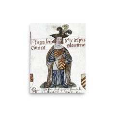 Hugh Despenser the Younger poster on a plain backdrop in size 8"x10".