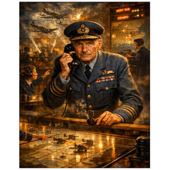 Hugh Dowding in RAF operations room jigsaw puzzle