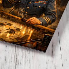 Hugh Dowding in RAF operations room metal print mockup