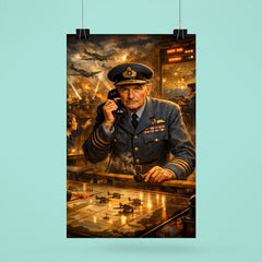 Hugh Dowding in RAF operations room poster 6