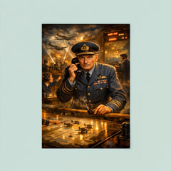 Hugh Dowding in RAF operations room poster 8