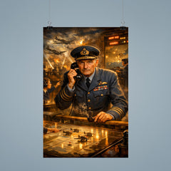 Hugh Dowding in RAF operations room poster 9