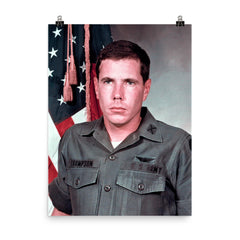 Hugh Thompson Jr. poster on a plain backdrop in size 8"x10".