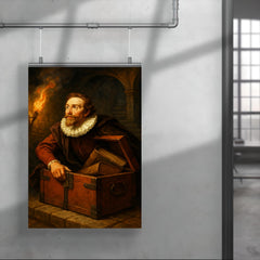 Hugo Grotius escaping in a book chest poster 4