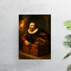 Hugo Grotius escaping in a book chest poster 7