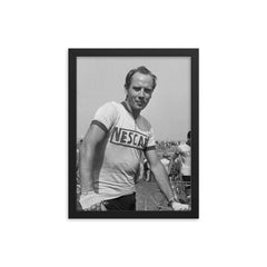 Hugo Koblet framed print on a plain backdrop in size 12"x16".