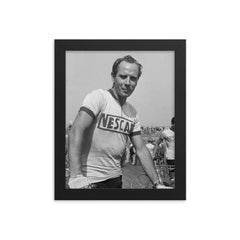 Hugo Koblet framed print on a plain backdrop in size 8"x10".