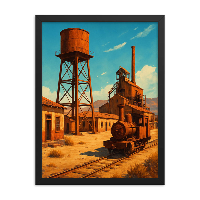 Humberstone Chile framed print on a plain backdrop in size 18